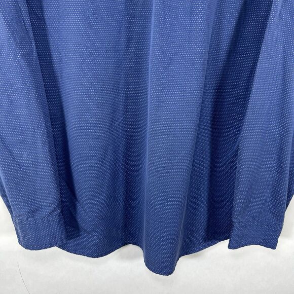 Carbon 2 Cobalt Button Down Shirt Mens Size Large Blue Polka Dot Long Sleeve EUC - Picture 11 of 11
